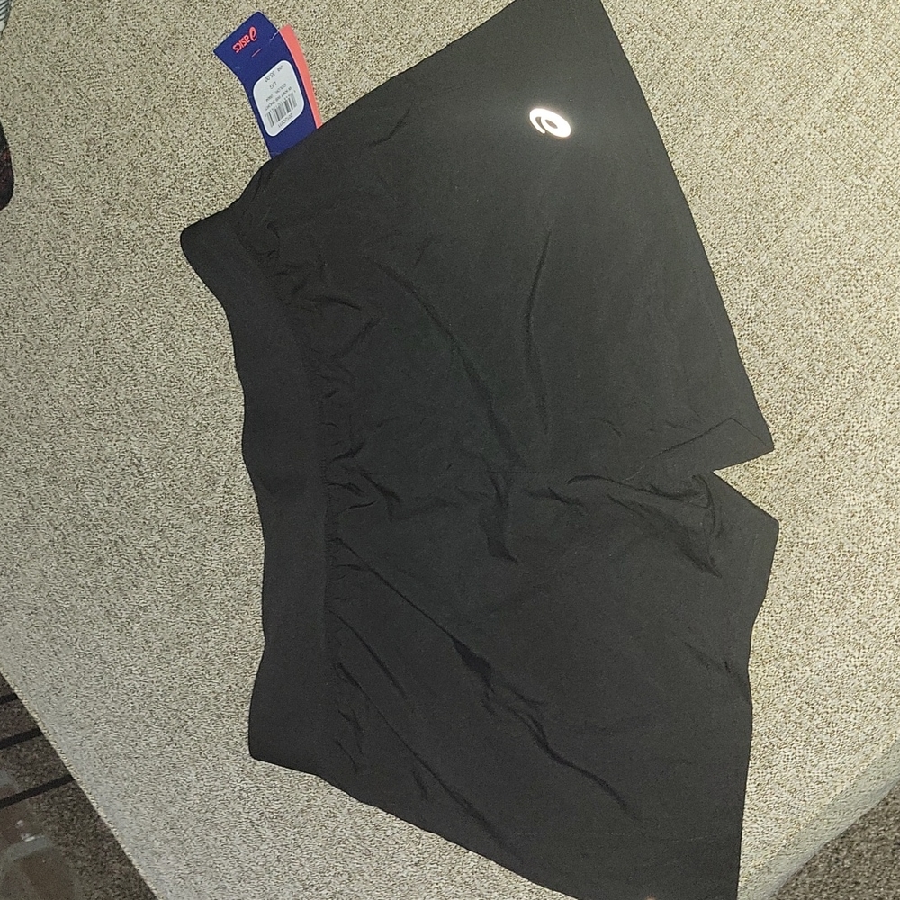 ASICS SZ L WOMENS BLACK SWIM SHORTS NEW